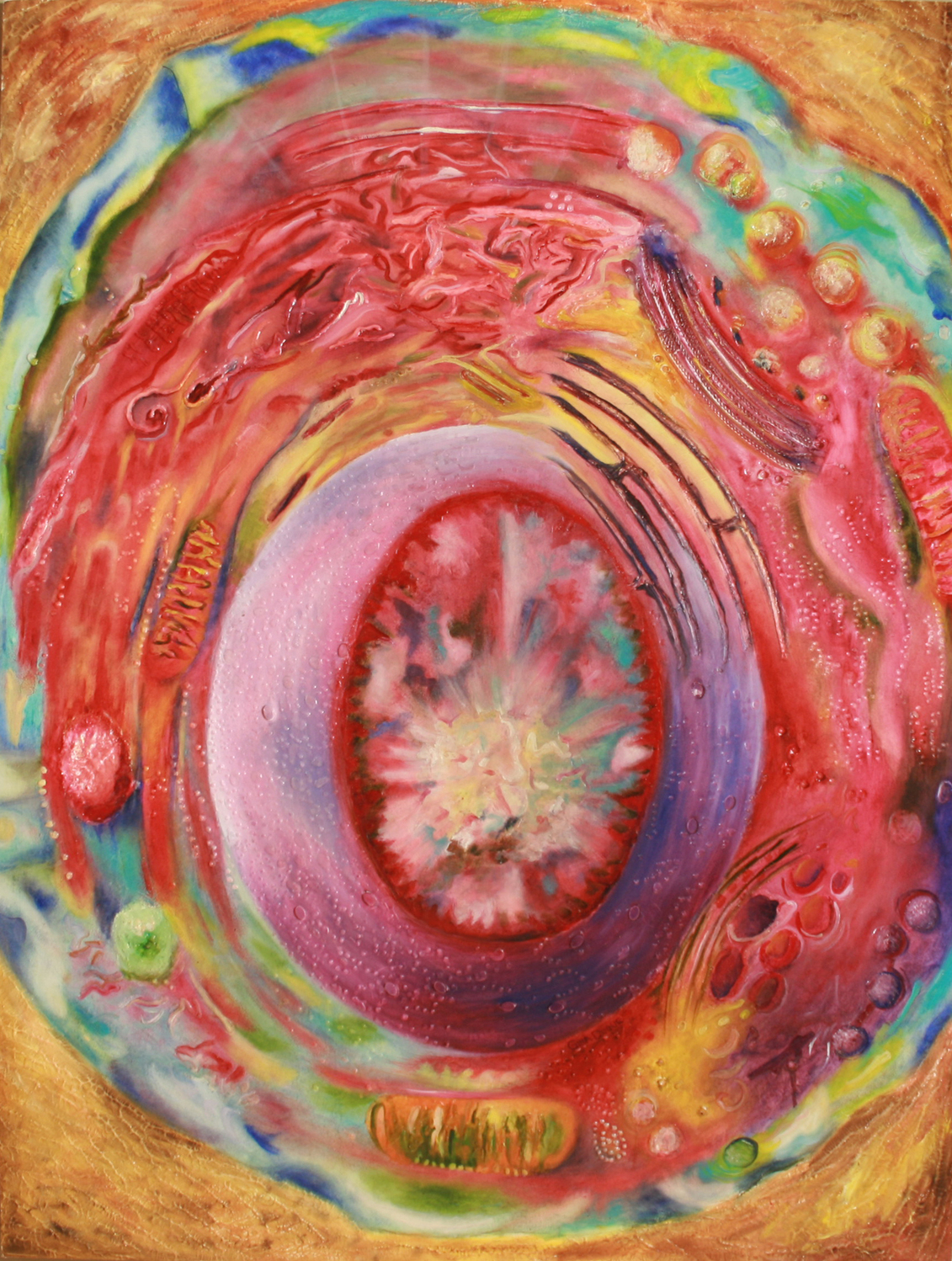 'Eukarya,' my first micrograph inspired artwork, created in 2011 in the midst of chemotherapy treatments.